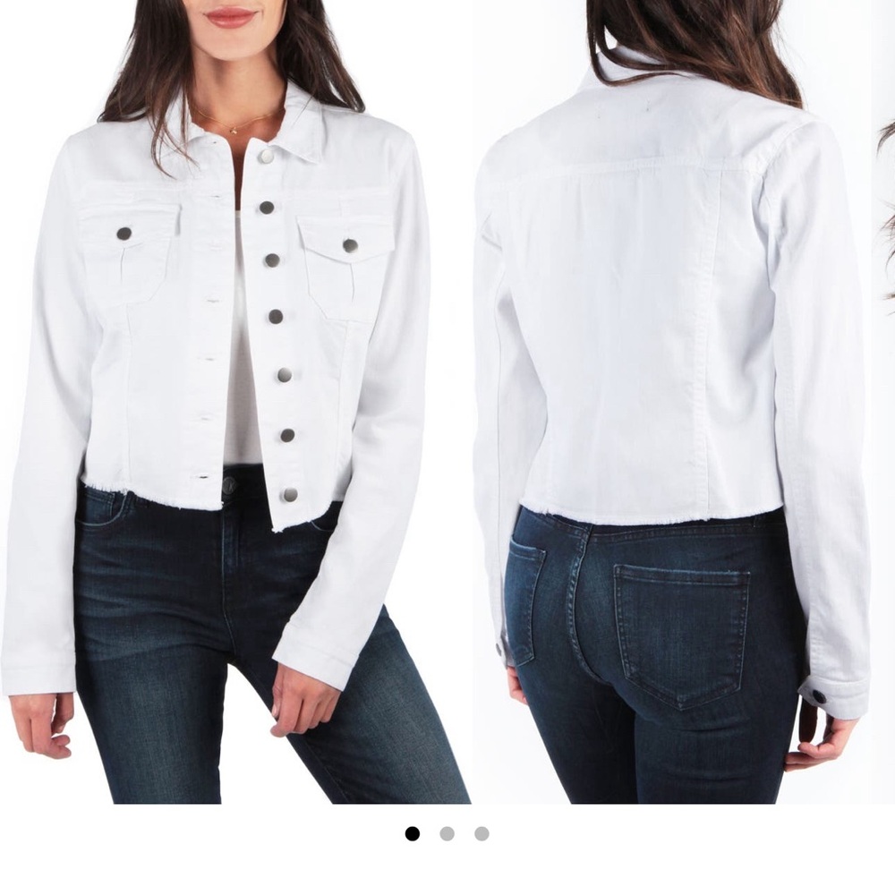 White Frayed Denim Jacket